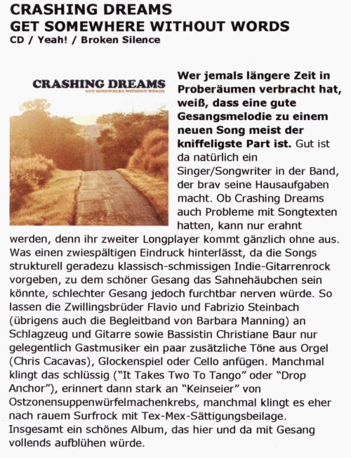 CRASHING DREAMS - INTRO DEZEMBER 2006